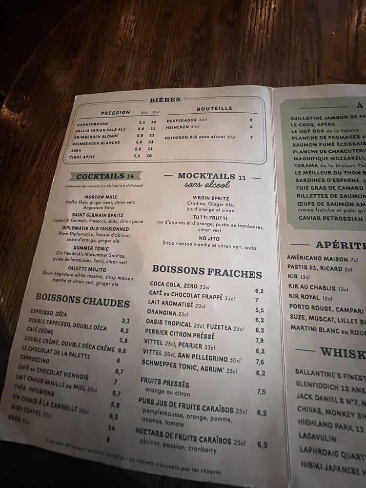 La Palette Menu - Image 1